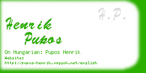 henrik pupos business card